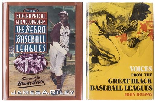 Lot of (2) Negro Leagues Books With Over 20 Total Signatures (JSA)